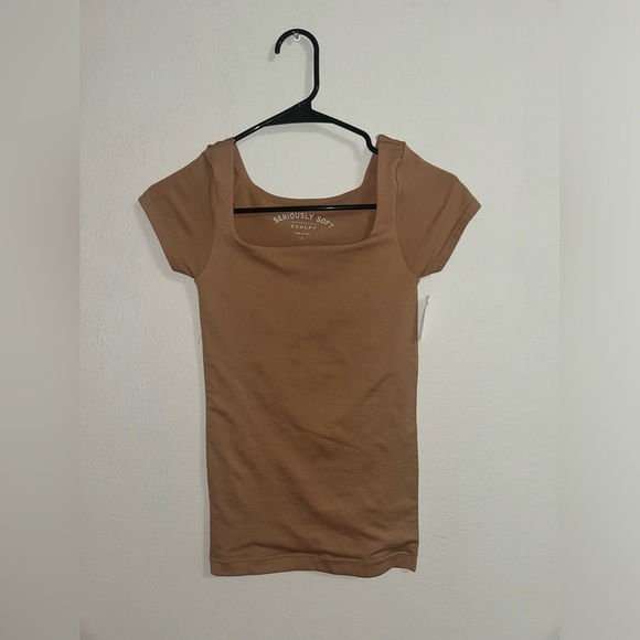 NWT Aeropostale Seriously Soft Sculpt Square-Neck Tee - Picture 5 of 8